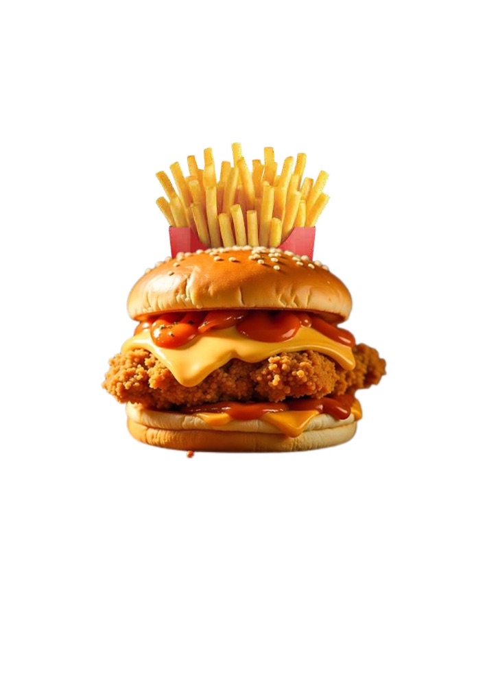 Crispy Chicken Cheese Burger